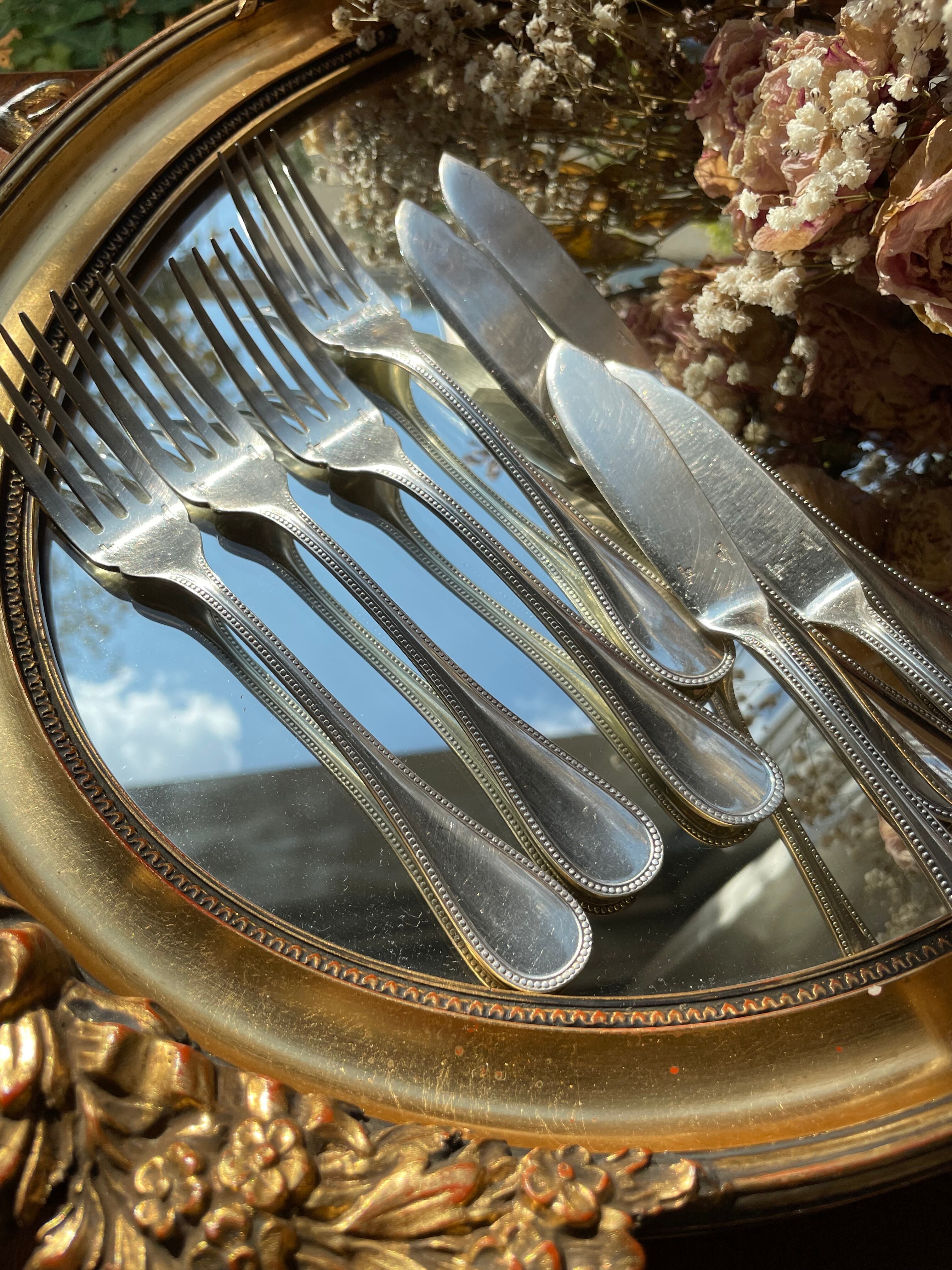 送料込み表示】ref: 1764 アンティーク・Christofle Perles