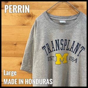 【PERRIN】カレッジ ミシガン大学 アーチロゴ Tシャツ University of Michigan Lサイズ US古着 アメリカ古着