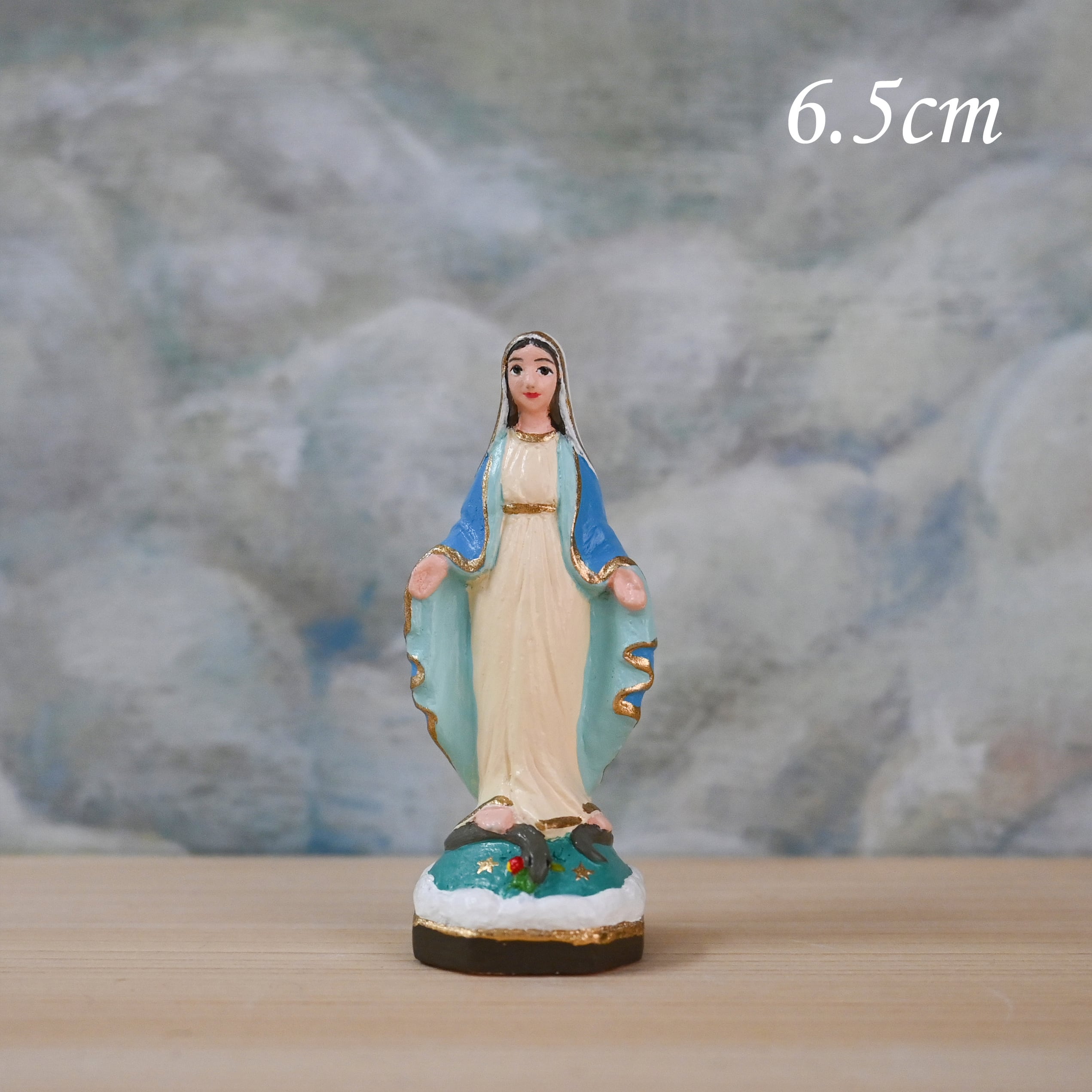 無原罪の聖母像【6.5cm】室内用カラー仕上げ | 中田ザビエル工房