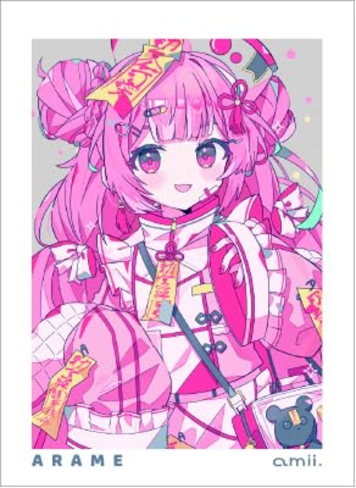 amii. sleeves 《 ピンクキョンシーちゃん 》 Art by あらめ amii. カードスリーブ プロテクター デッキシールド (64枚) アミー あみー