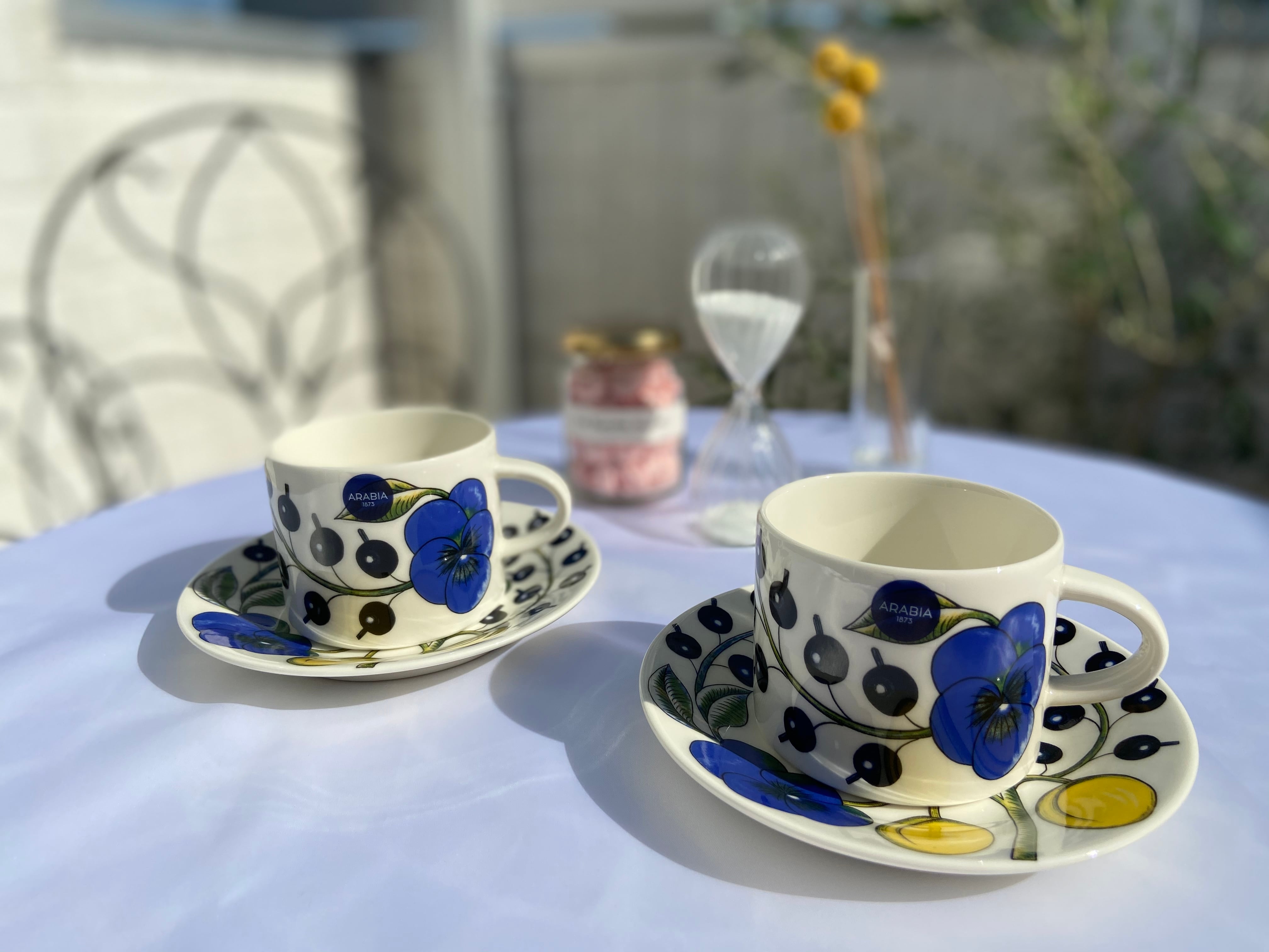 2客セット】ARABIA Paratiisi パラティッシ コーヒーカップ&ソーサー 