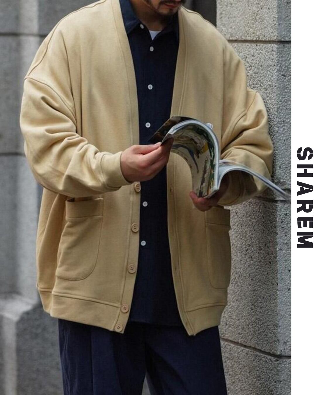 college style knit cardigan B0117