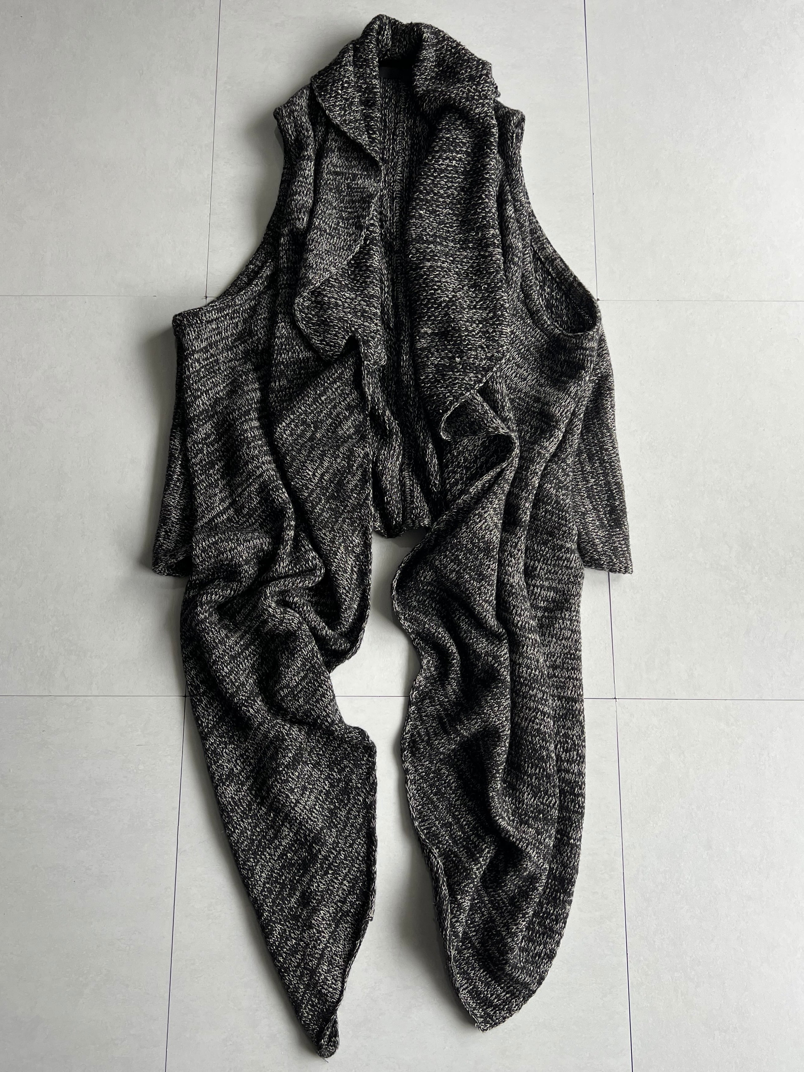 "DIESEL" Deformation Knit Vest Cardigan