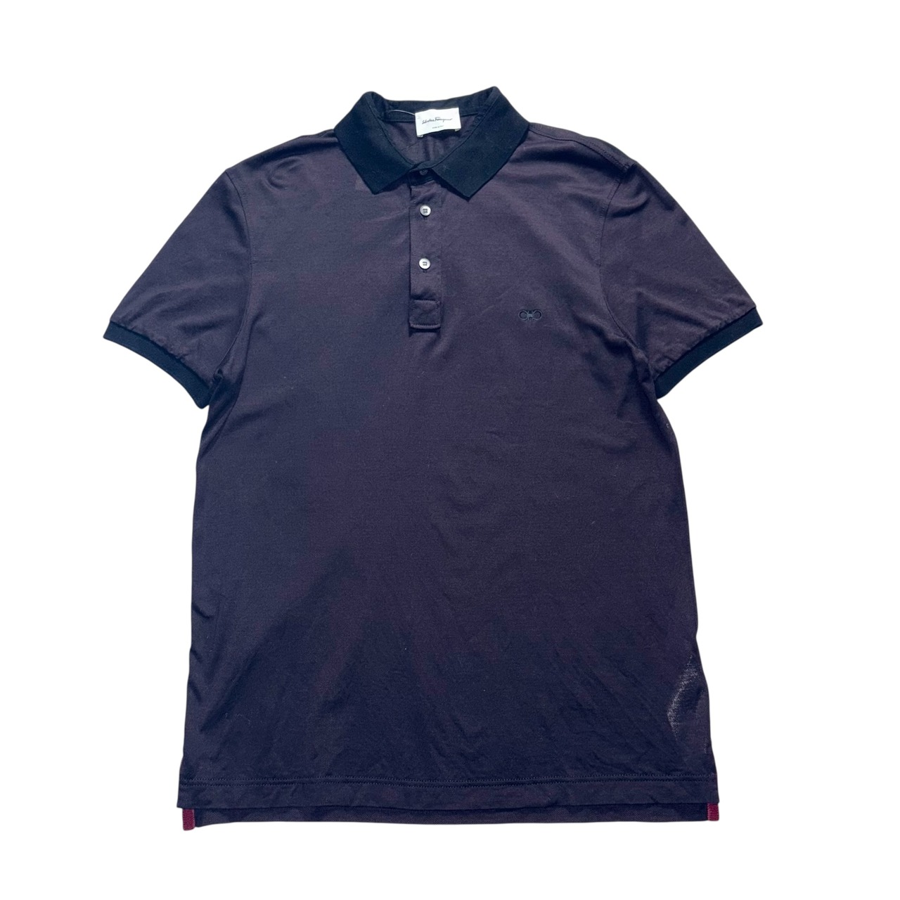 SALVATORE FERRAGAMO wine red color polo shirt