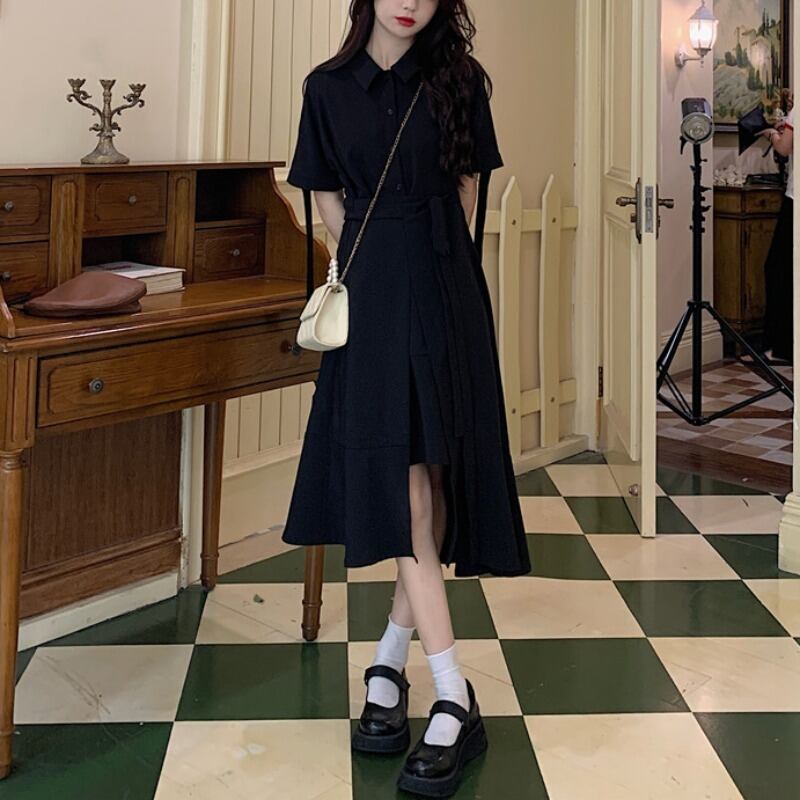 シャツ スカート ホワイトドレス サマースタイル 大人ガーリー スウィート キュート カジュアル 夏物 萌量不足70129551241