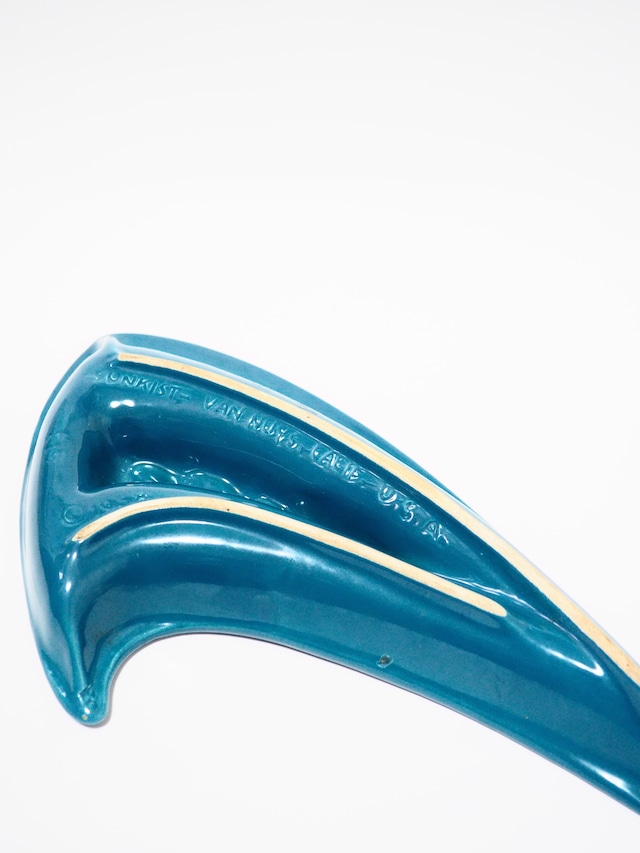 1958 Ceramic Big Boomerang Ashtray Made in USA