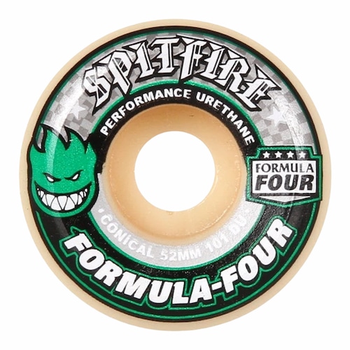 SPITFIRE WHEELS 【F4 CONICAL - GREEN PRINT】