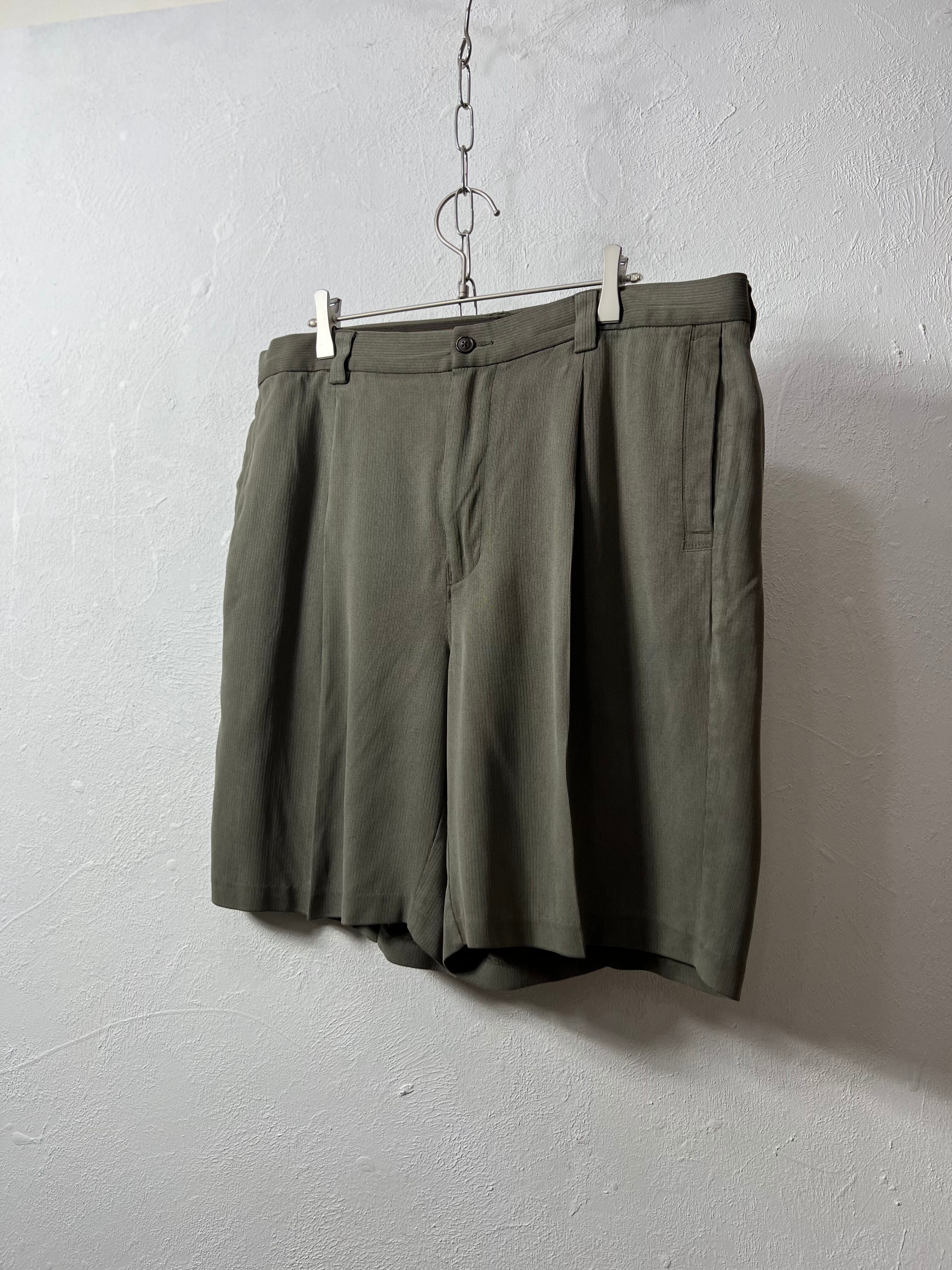 90's silk slacks short pants