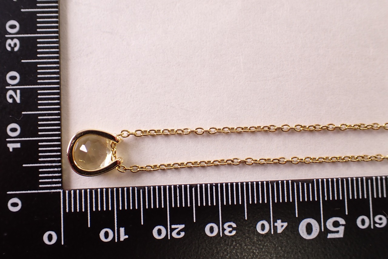 レモンクォーツネックレス　1.84ct [D12‐190]