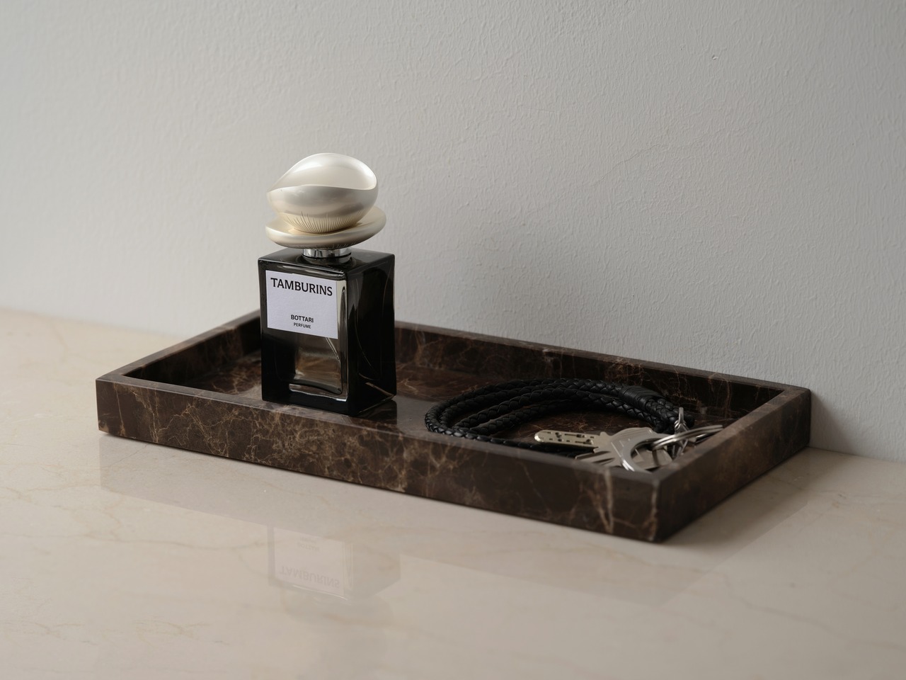 MARBLE TRAY - Emperador dark × Medium