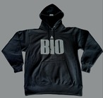 BIO  リフレクタープリント　12oz ヘビーウエイト  プルオーバーパーカー(BK)