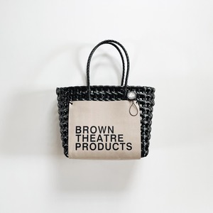 【THEATRE PRODUCTS】BROWN LABELED BASKET BAG (black)