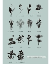 植物標本 key ring / ◻︎white