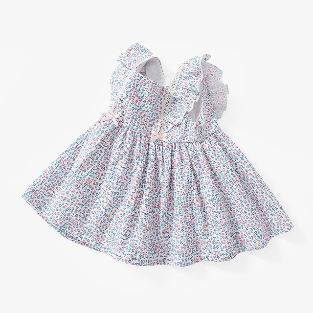 【即納】ふんわりスカートの肩フリルワンピース