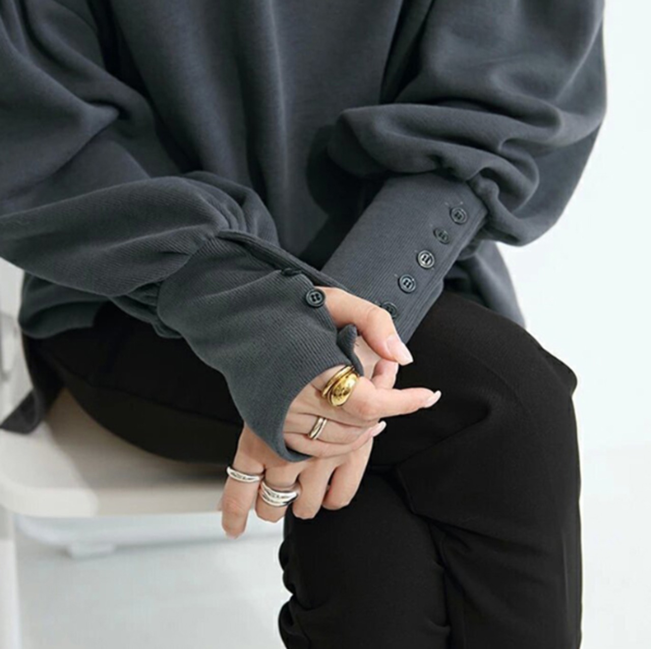 ラスティック・ブルーム　バルーンスリーブプルオーバー　M25116