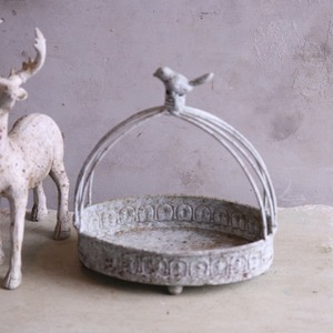 mondimanche シャビーブリキ　オワゾーゲージスタンドSGY  UF 681 ｜シャビーシックブリキ飾り　穴なし　玄関をオシャレにするアイテム