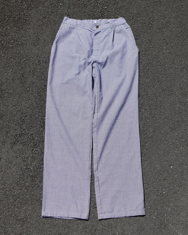 High-rise gingham check pants
