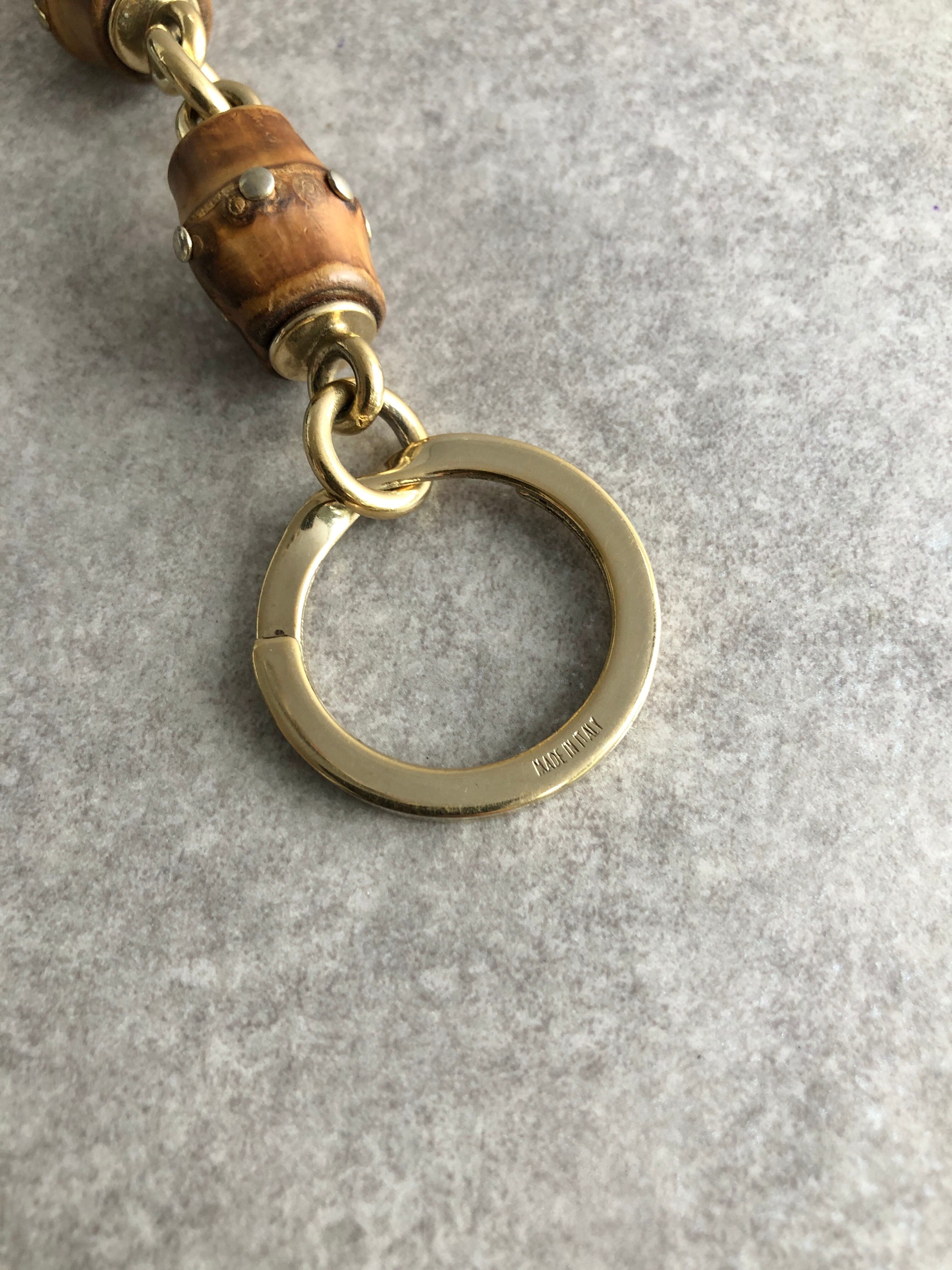 グッチ バンブー キーホルダー カラビナ チャーム オールドグッチ GUCCI GUCCI グッチ キーホルダー ゴールド バンブー キーリング vintage