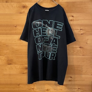 【GILDAN】クリスブラウン ラップTシャツ Chris Brown 2015 ツアーt バックプリントビッグロゴ サインプリント Lサイズ hiphop US古着 アメリカ古着