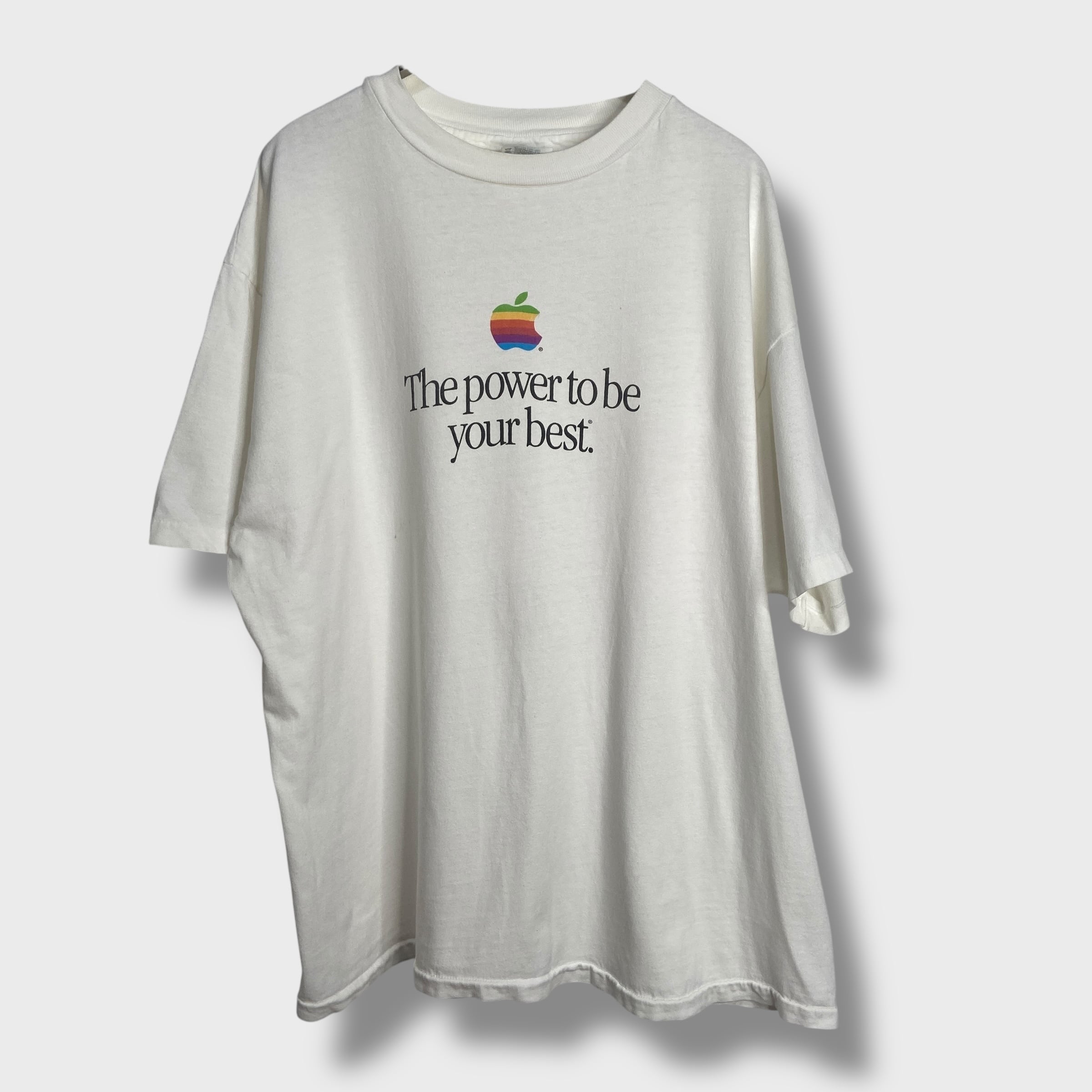 90s USA製 Apple アップル 企業ロゴTシャツ 企業T ホワイト XL | 古着