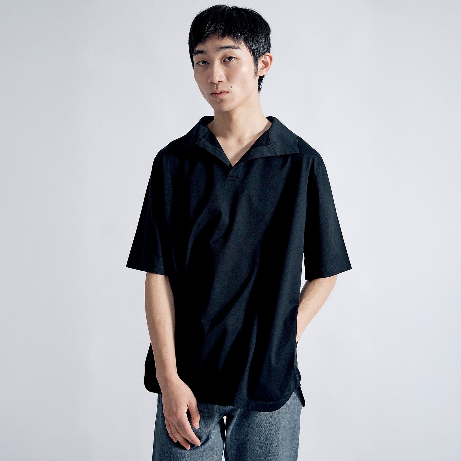 オブロングカラードレスT リラックス / Oblong Collar Dress T Relax