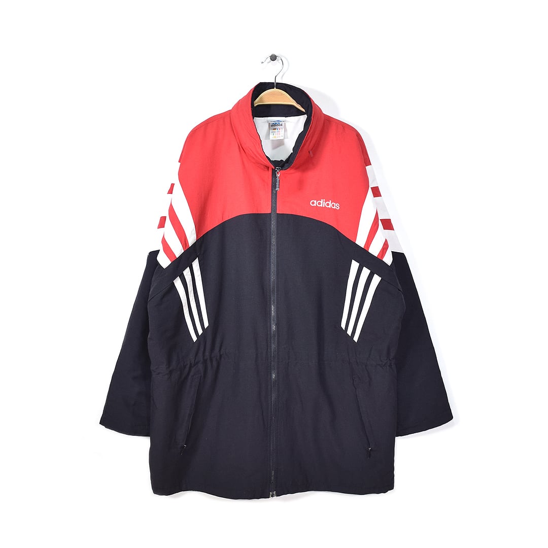 adidas キルティングジャケット　コート　ネイビー　XL 00s