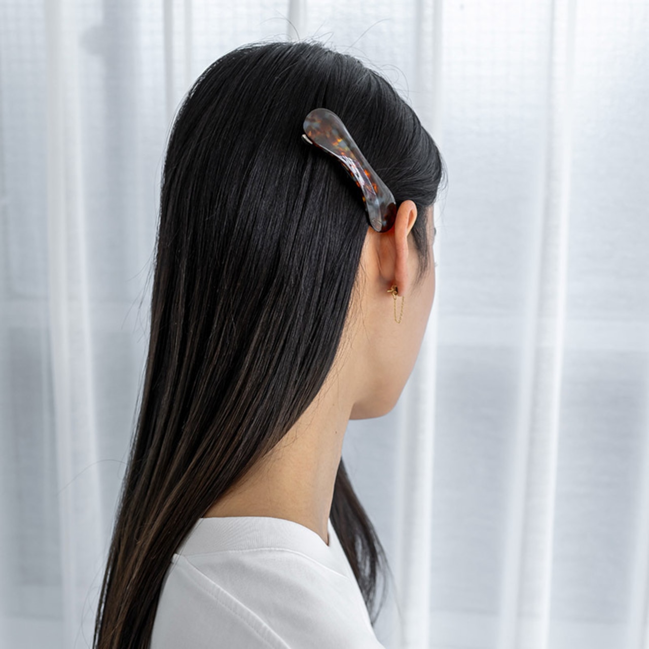 【ネコポス便】バレッタ ヘアクリップ ヘアアクセサリー シリコンカバー レディース 変形 リボン パドル型 ぽってり 厚み アセテート風 べっ甲風 ダルメシアン  2592