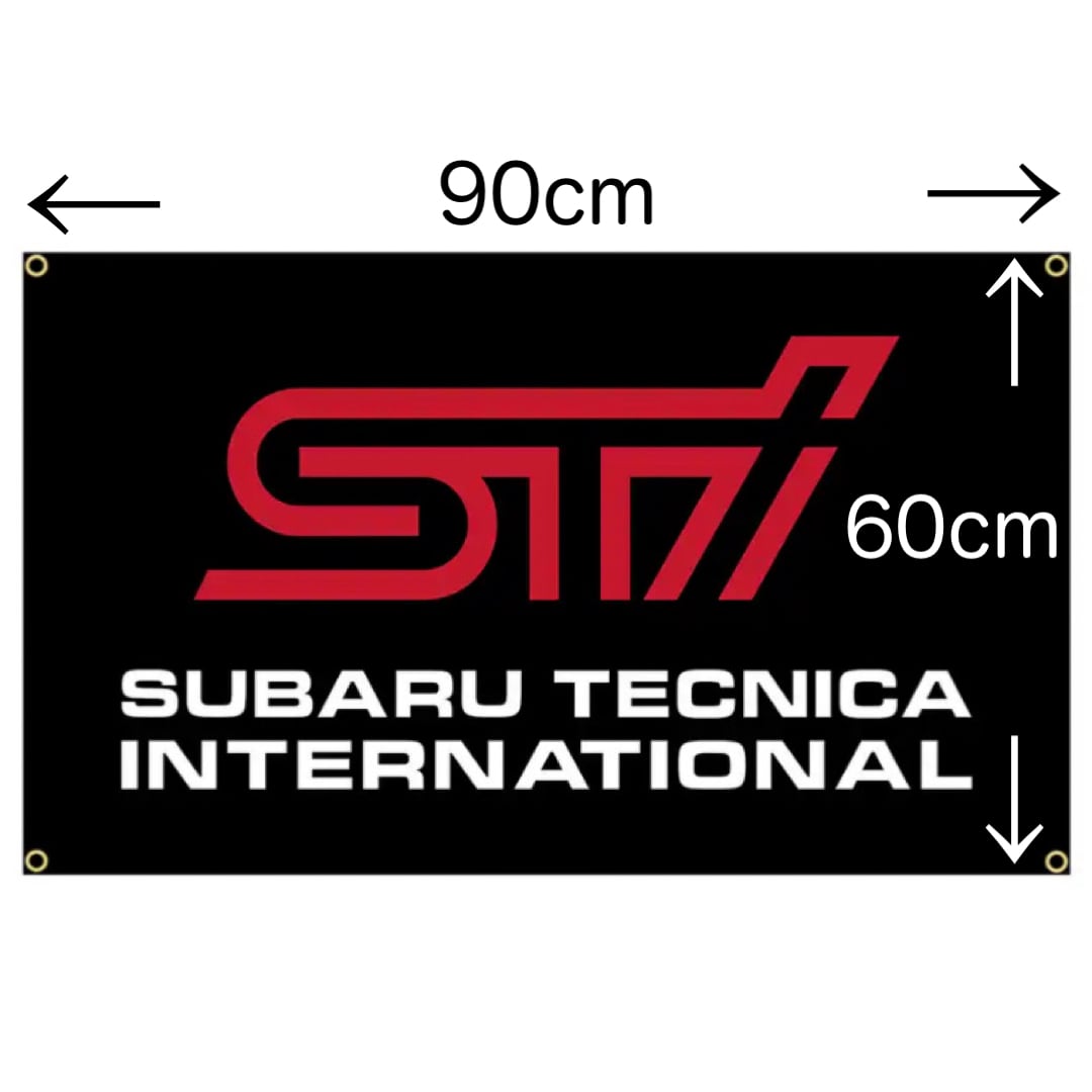 送料無料 SUBARU WRX STI フラッグ 60cmx90cm フラッグバナー