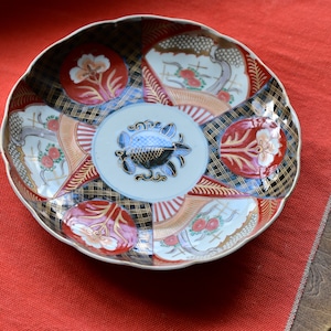 【50428】 伊万里焼赤絵 大皿　明治/ Imari L size Plate Akae / Meiji