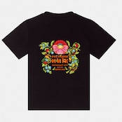 2022年ウクライナ・デザイン花　オリジナルＴシャツ（ブラック）