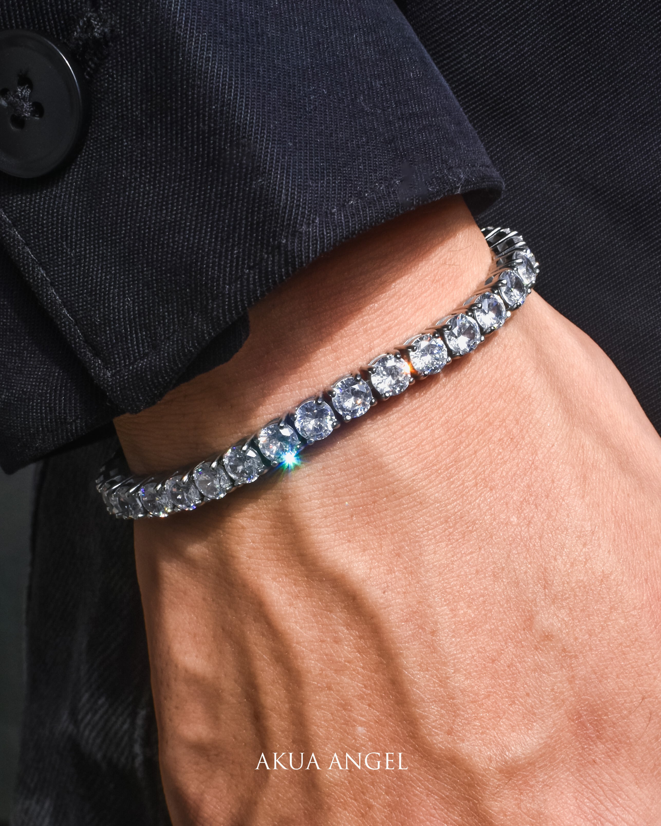 luxury tennis bracelet stainless steel ・5mm B21
