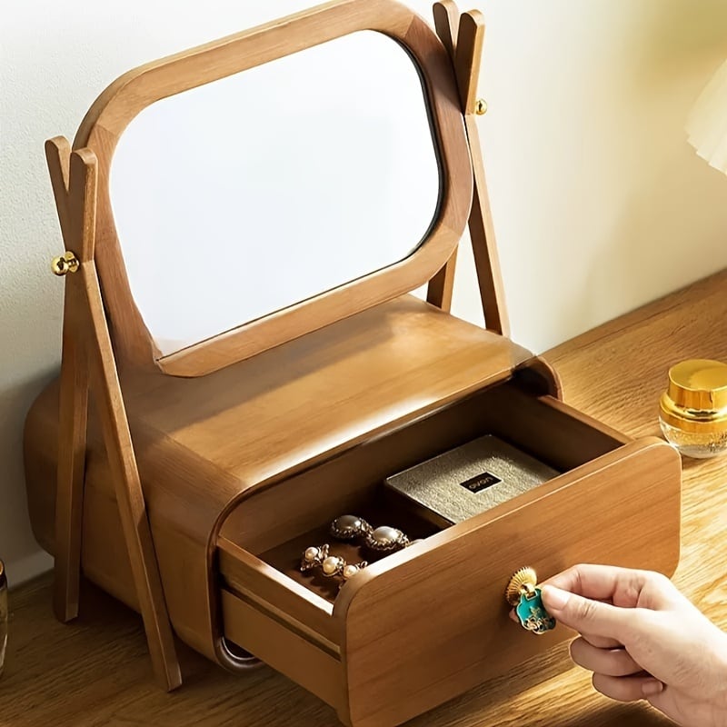 レトロ卓上ドレッサー/メイクボックス 楽天市場】卓上（ドレッサー