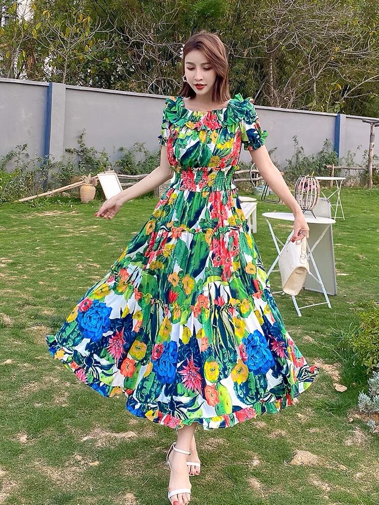 T様カラフル36ワンピース オリエンタルカラフルワンピース