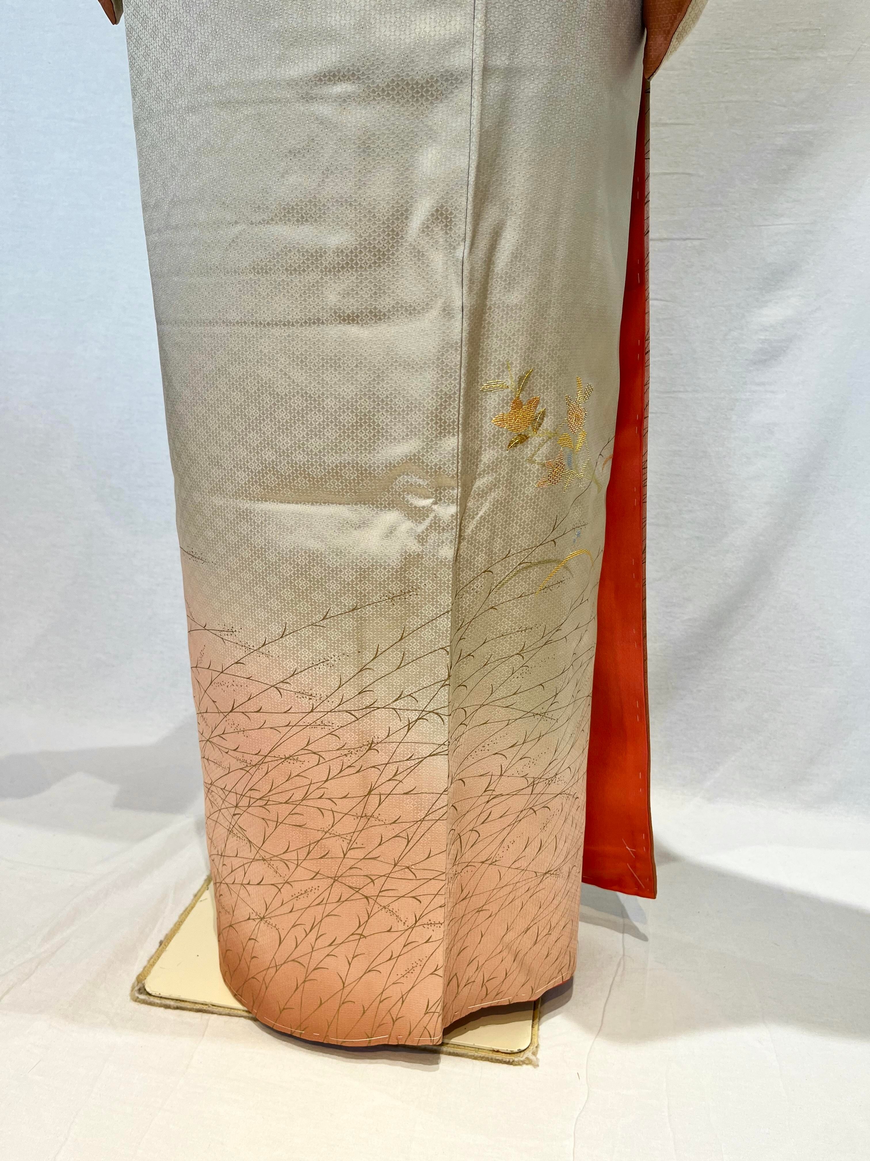 2113 ベージュぼかし訪問着 袷単品 2113 ベージュぼかし訪問着 袷単品 Houmongi(lined kimono