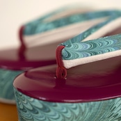 suminagashi 草履 M「葡萄畑」縮緬