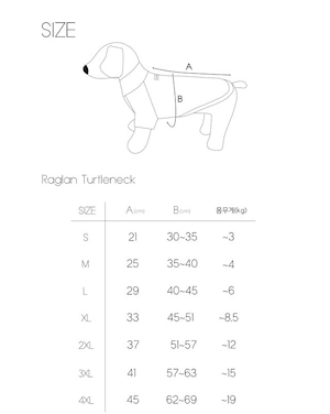 【即納】GOPE Dog Raglan Turtleneck｜Green × Pink