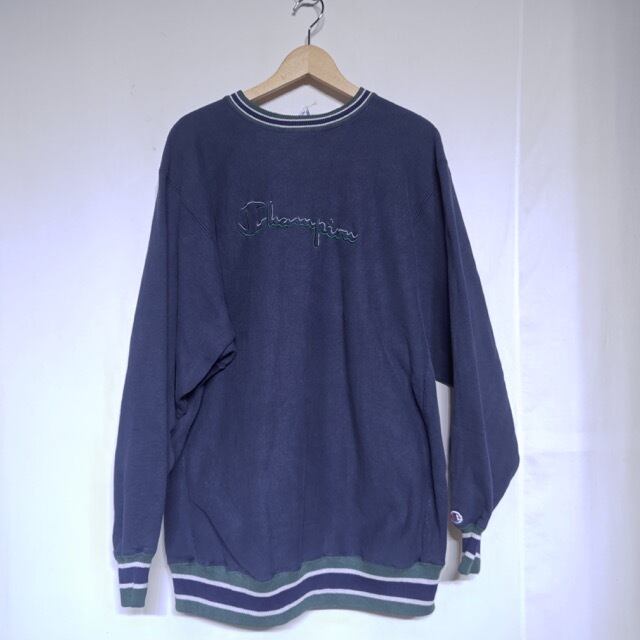 Big Size & Mint Condition !! 1990s Champion Reverse Weave Navy
