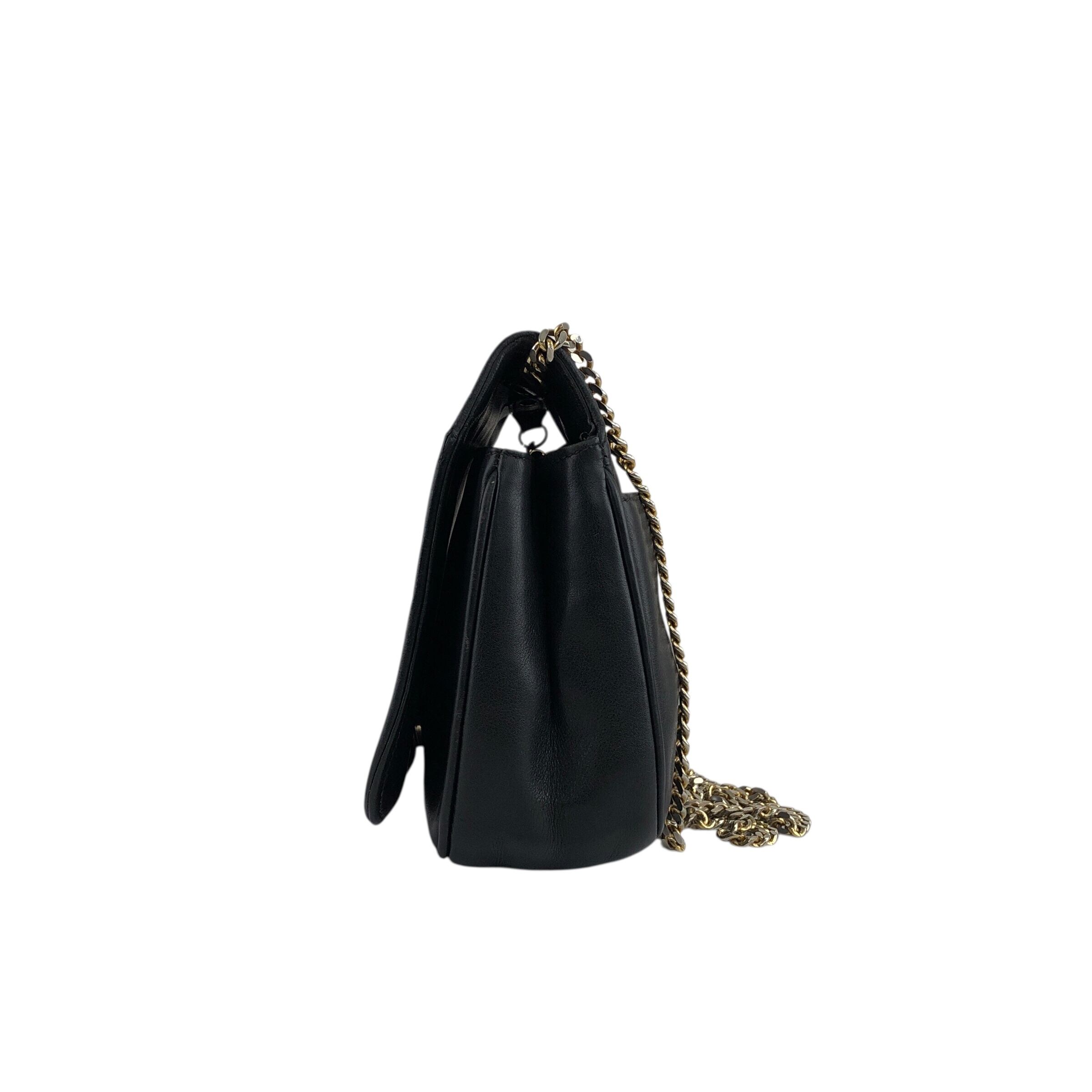 CELINE セリーヌ ショルダーバッグ ブラック ブラゾン ステッチ レザー