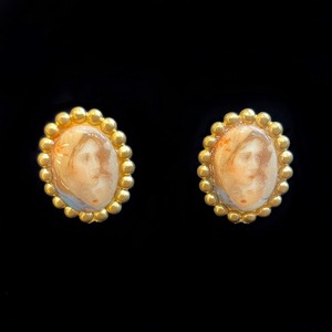 Saint Mary oval earrings