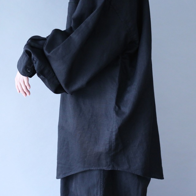 "刺繍" square in circle art design fry-front minimal mode shirt