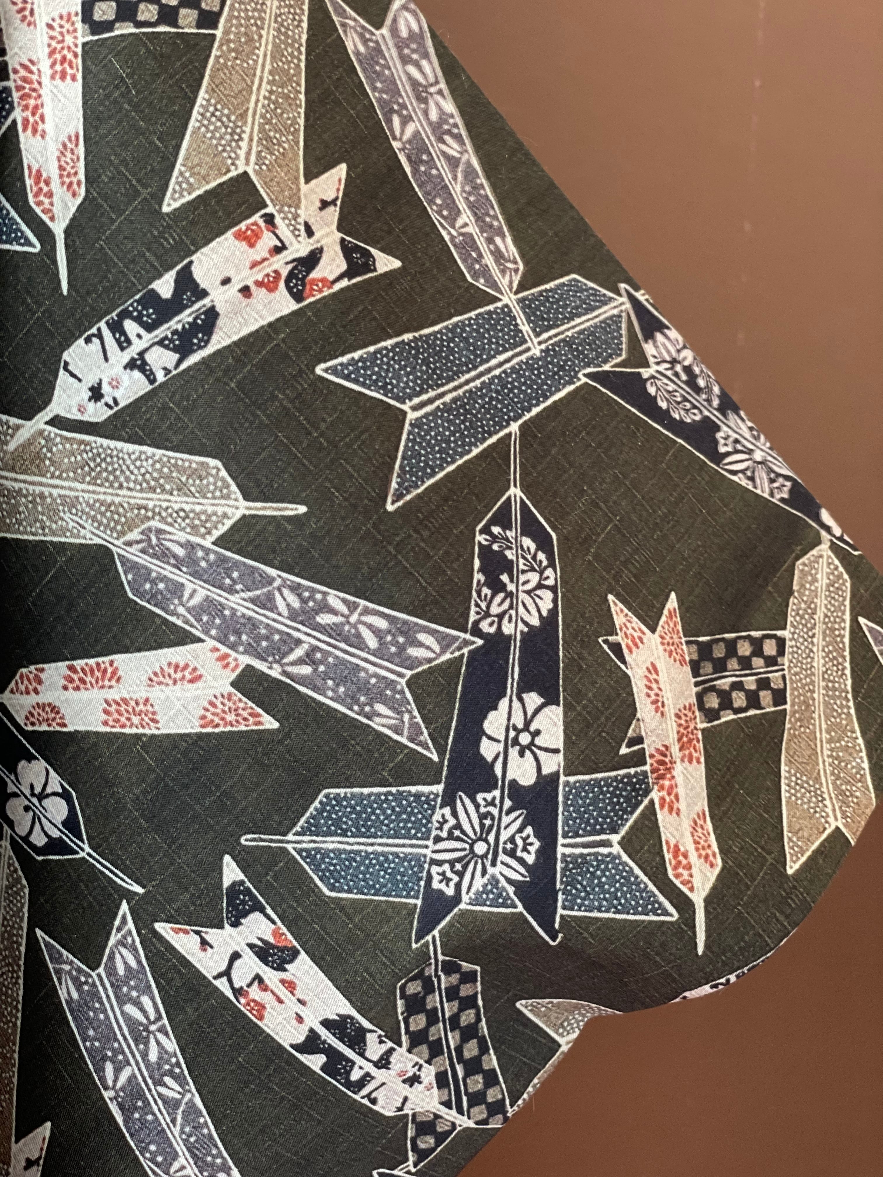 受注製作】アンティーク 蜻蛉とんぼ羽織紐 大正浪漫レトロ矢羽根柄