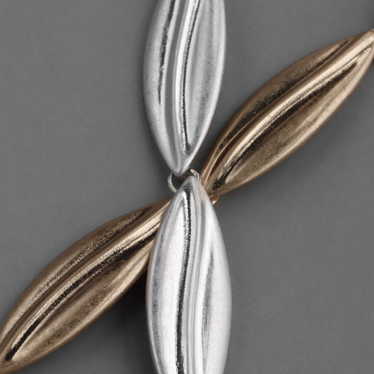 【ネコポス便】ブレスレット レディース 楕円形 マット加工 合金 2507