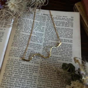 【 vine 】2mm brass necklace