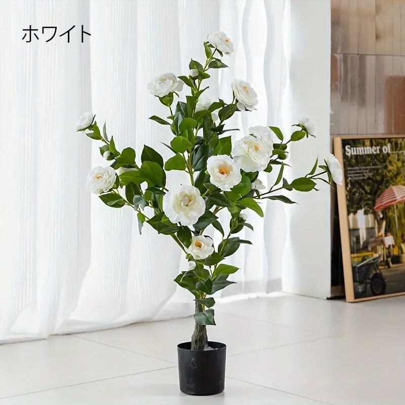 造花 薔薇 エレガント 木 フェイクフラワー フェイクグリーン 人工