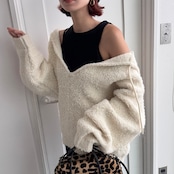 ブークレキーネックフーディーPO/エクリュ