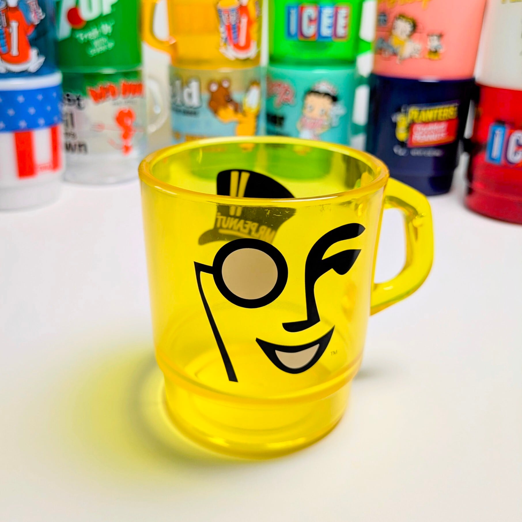 【 STACKING MUG / スタッキングマグ   積み重ねられるマグ  】 Mr.Peanut(ミスターピーナッツ) / プランターズ / プラスティックマグ 〚アメリカン雑貨 アメトイ〛