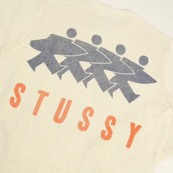 STUSSY コットンカラーニット STUSSY knit 程よく vest /ステューシー ニットサマーベスト M