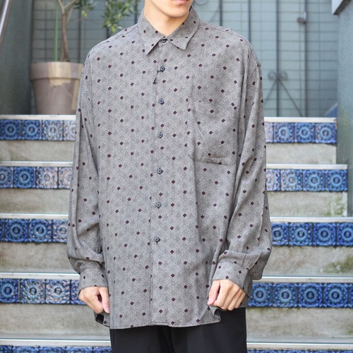 USA VINTAGE ROCKABILITY DESIGN OVER RAYON SHIRT/アメリカ古着ロカビリーデザインオーバーレーヨンシャツ