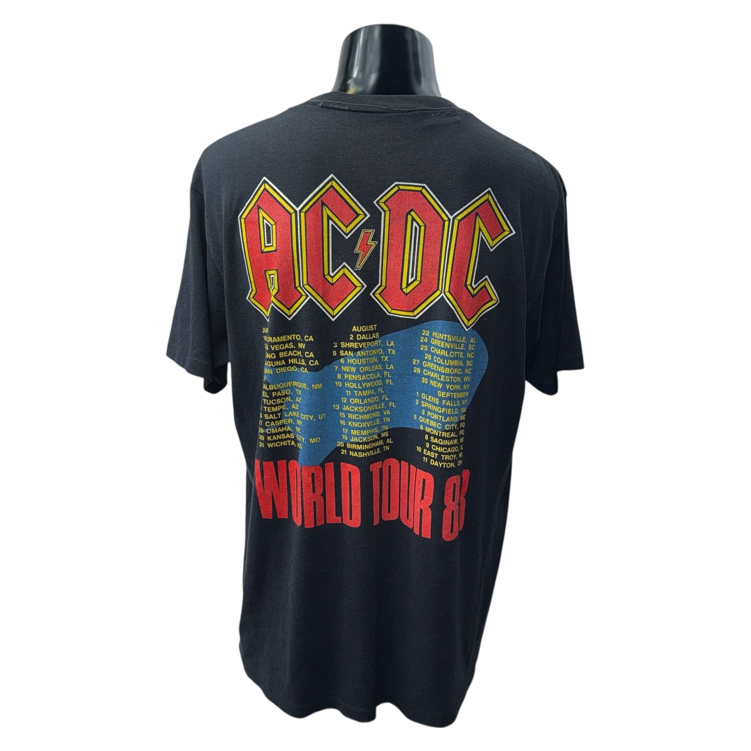 AC/DC】エーシーディーシー WORLD TOUR88 1988コピーライト Vintage T