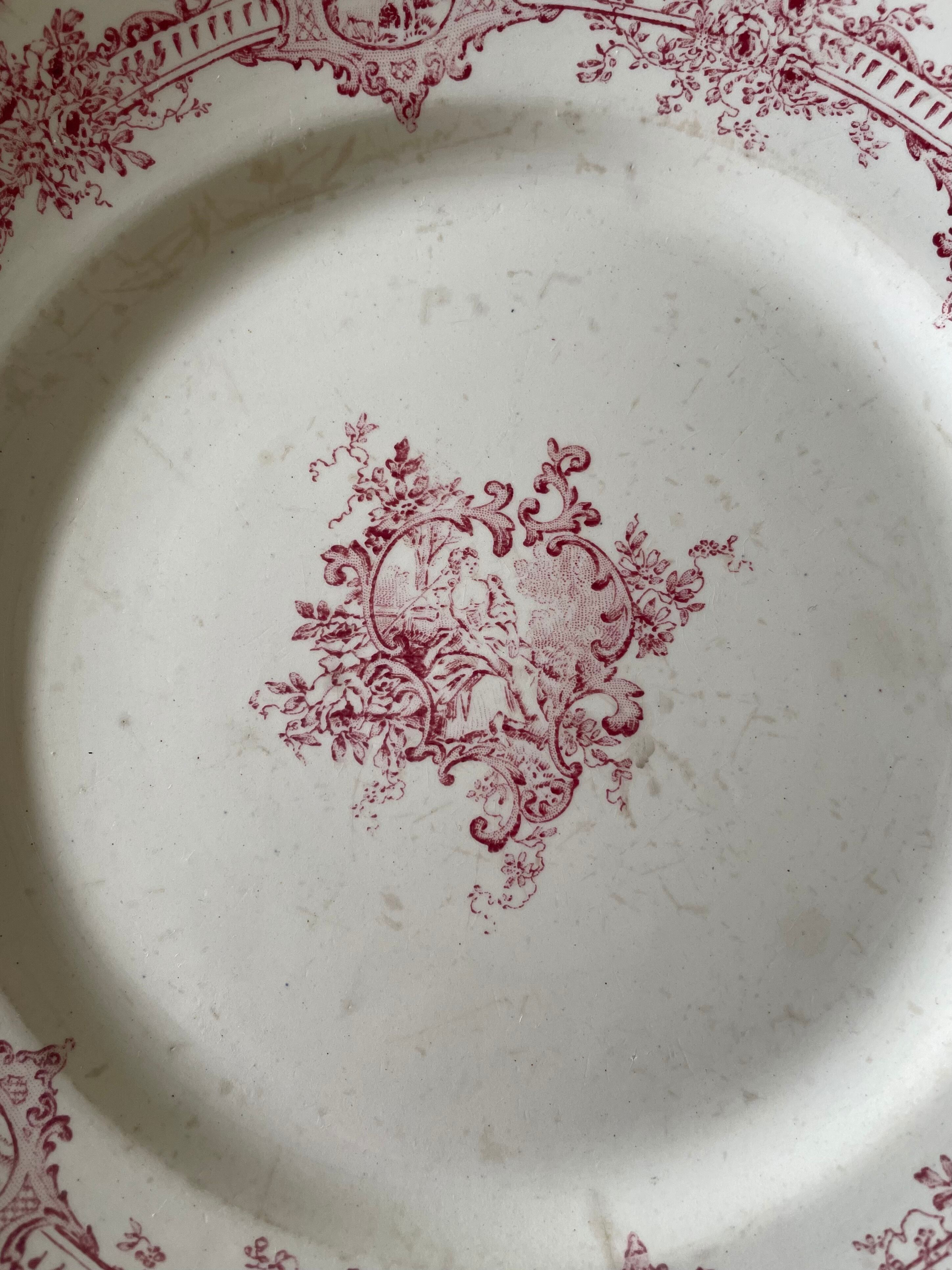 Creil et Montereau WATTEAU コンポティエLow type | I know Antiques